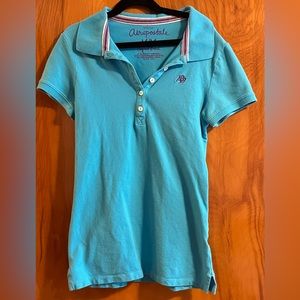 Aeropostale A87 Women’s Polo. Size Medium. Color: Light Blue